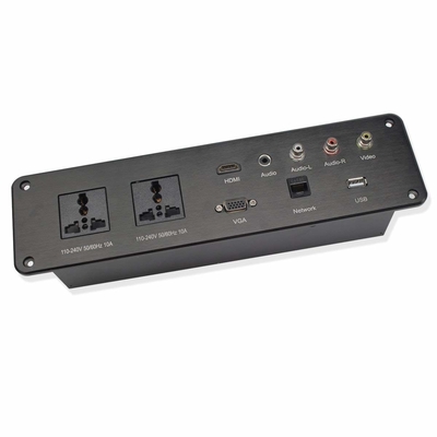 訓練部屋のためのマルチメディア机の台紙のパワー アウトレットのデータ センタの配分HDMI VGA RJ45可聴周波USBのパワー プラグ
