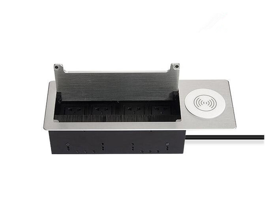中国 デスクトップ ケーブルのCubby箱/無線充満カウンタートップのソケットのブラシのマルチメディア情報箱 サプライヤー